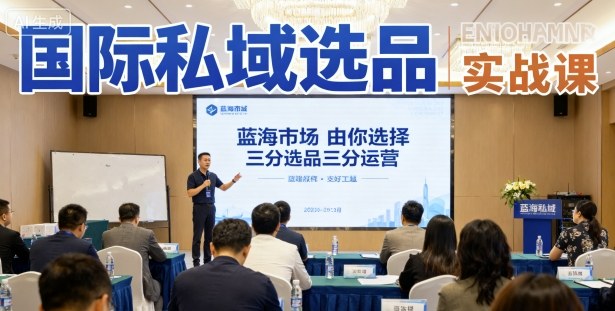 国际私域选品实战课，蓝海市场由你选择，七分选品三分运营-立业有术