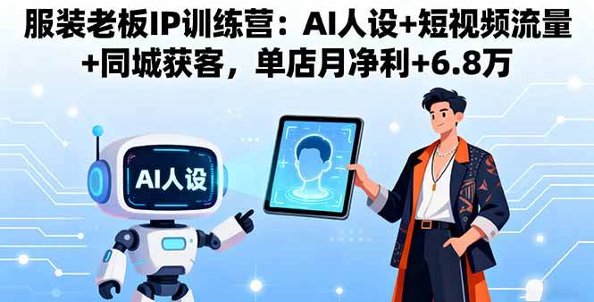 （16117期）服装老板IP训练营：AI人设+短视频流量+同城获客，单店月净利+6.8万-立业有术