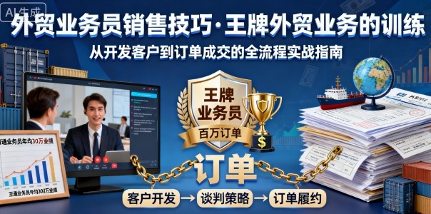 外贸业务员销售技巧，王牌外贸业务的训练-立业有术