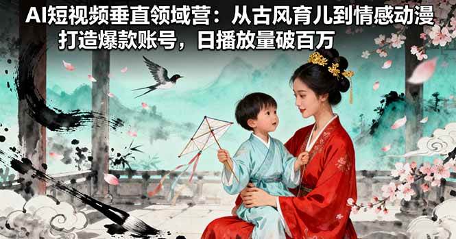 （16195期）AI短视频垂直领域营：从古风育儿到情感动漫，打造爆款账号,日播放量破百万-立业有术