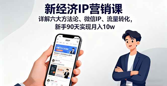 （16194期）新经济IP营销课：详解六大方法论、微信IP、流量转化，新手90天实现月入10w-立业有术
