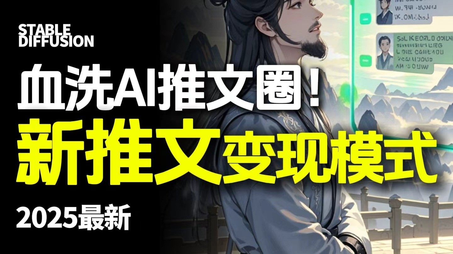 最新AI动态电影漫画小说推文，全流程实操教学，小白也能月入1万+-立业有术