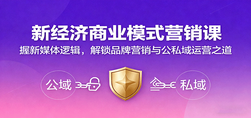 新经济商业模式营销课，握新媒体逻辑，解锁品牌营销与公私域运营之道-立业有术