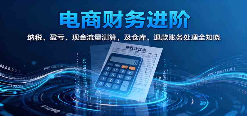 电商财务进阶：纳税、盈亏、现金流量测算，及仓库、退款账务处理全知晓-立业有术