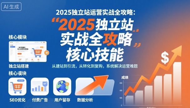 2025独立站运营实战全攻略，一站式掌握独立站运营核心技能-立业有术