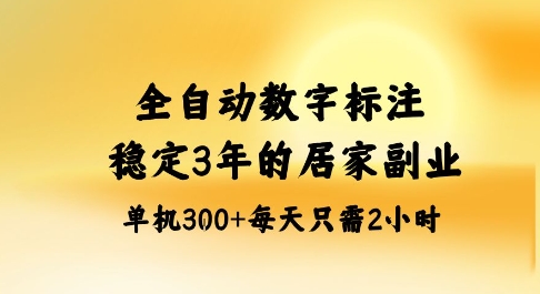 全自动数字标注，稳定3年的蓝海项目，居家也能矩阵开干的副业，单机日入3张+【揭秘】-立业有术