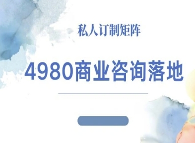 4980商业咨询师落地课程-ip运营高客单教程-立业有术