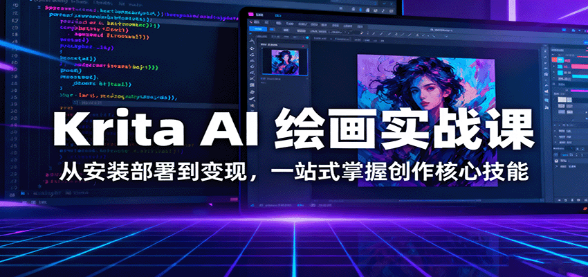 Krita AI 绘画实战课：从安装部署到变现，一站式掌握创作核心技能-立业有术