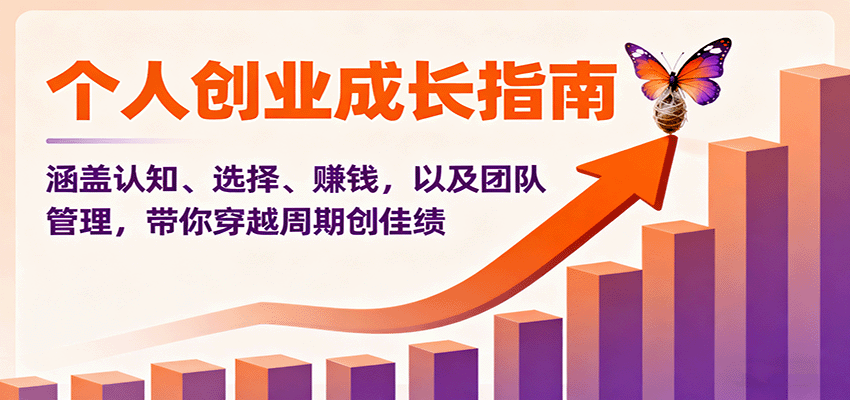 个人创业成长指南：涵盖认知、选择、赚钱，以及团队管理，带你穿越周期创佳绩-立业有术