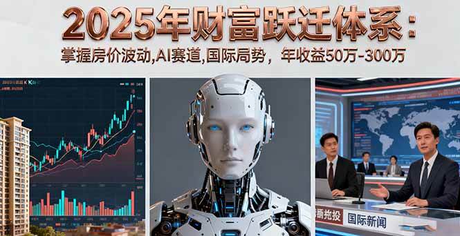 （16217期）2025年财富跃迁体系：掌握房价波动,AI赛道,国际局势，年收益50万-300万-立业有术