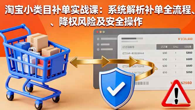 （16239期）淘宝小类目补单实战课：系统解析补单全流程、降权风险及安全操作-立业有术