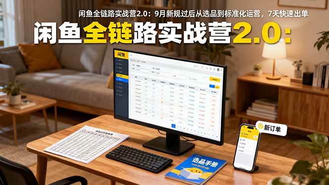 （16263期）闲鱼全链路实战营2.0：9月新规过后从选品到标准化运营，7天快速出单-立业有术