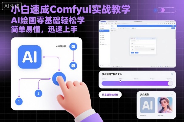 小白速成Comfyui实战教学，AI绘画零基础轻松学，简单易懂，迅速上手-立业有术