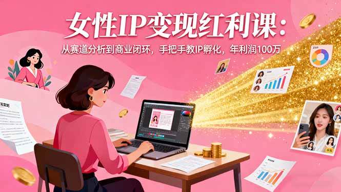 （16294期）女性IP变现红利课：从赛道分析到商业闭环，手把手教IP孵化，年利润100万-立业有术
