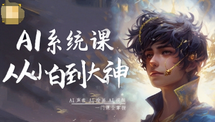 AI系统课程，从小白到大神系统学AI，AI声音-AI绘画-AI视频一门课全掌握-立业有术