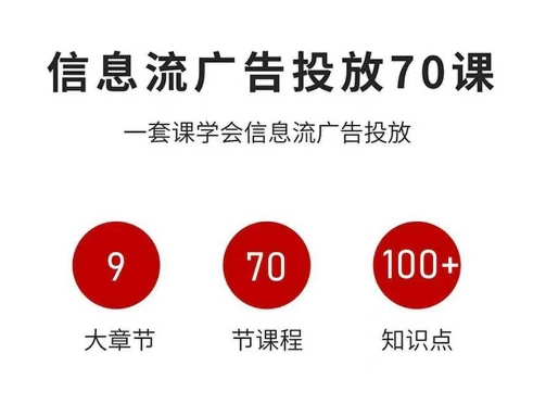 信息流广告投放实战70课，一套课学会信息流广告投放，迄今为止，最系统化教程-立业有术