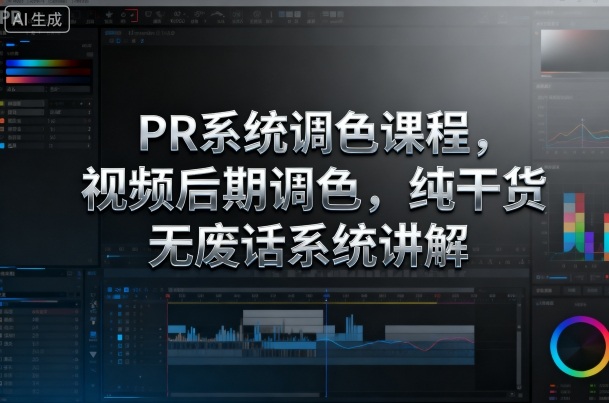 PR系统调色课程，视频后期调色，纯干货无废话系统讲解-立业有术