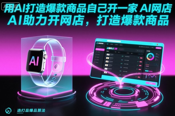 用AI打造爆款商品自己开一家AI网店，AI助力开网店，打造爆款商品-立业有术