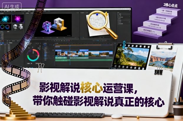 影视解说核心运营课，带你触碰影视解说真正的核心-立业有术