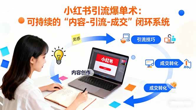 （16362期）小红书引流爆单术：构建一套低成本 可持续的“内容-引流-成交”闭环系统-立业有术