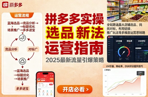 王校长9月12拼多多实操新玩法，全链路涵盖从店铺选品、找对标，布局链接，推广玩法等多维度运营思路（更新）-立业有术