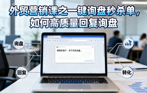 外贸营销课之一键询盘秒杀单，如何高质量回复询盘-立业有术