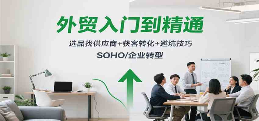外贸入门到精通，选品找供应商+获客转化+避坑技巧，SOHO/企业转型-立业有术