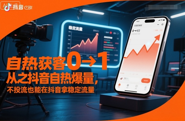 自热获客从0到1之抖音自热爆量，不投流也能在抖音拿稳定流量-立业有术