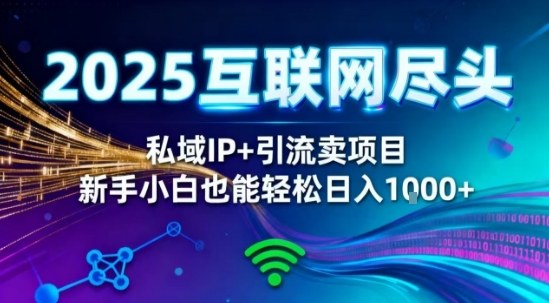 2025网创尽头王炸项目！私域IP+精准引流，新手小白在家躺賺日入1k，零经验也能上手【揭秘】-立业有术