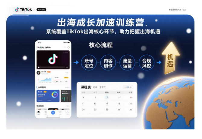 出海成长加速训练营，系统覆盖TikTok出海核心环节，助力把握出海机遇（更新）-立业有术