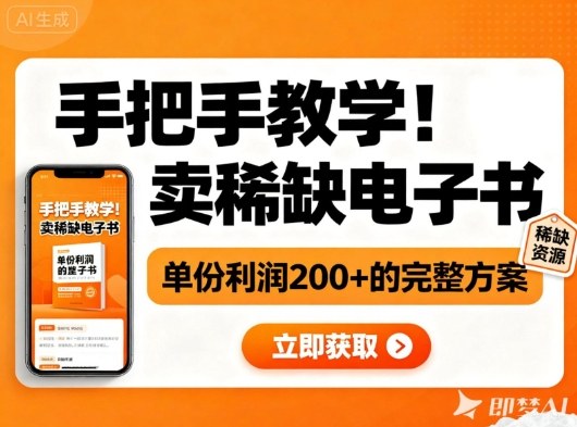 手把手教学！在小红书卖稀缺电子书，单份利润2张+的完整方案-立业有术