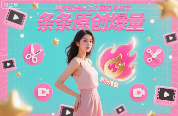 美女视频搬运去重技术教学，条条原创爆量-立业有术