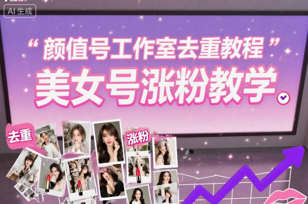 颜值号工作室去重教程，美女号涨粉教学-立业有术