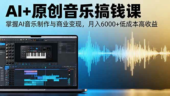 （16324期）AI+原创音乐搞钱课：掌握AI音乐制作与商业变现，月入6000+低成本高收益-立业有术