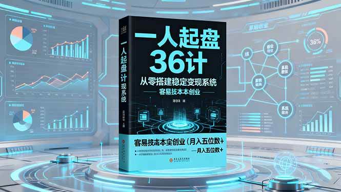 （16408期）一人起盘36计：从零搭建稳定变现系统，实现低成本创业，月入五位数+-立业有术