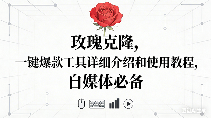 （16811期）玫瑰克隆神器，自媒体必备，一键爆款工具详细介绍和使用教程-立业有术