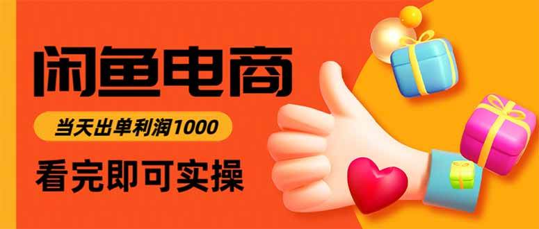 （16872期）闲鱼高利润电商，当天上架当天出单，一单利润300-立业有术