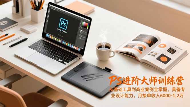 （16868期）PS进阶大师训练营，从基础工具到商业案例全掌握，具备专业设计能力，月接单收入6000-1.2万-立业有术