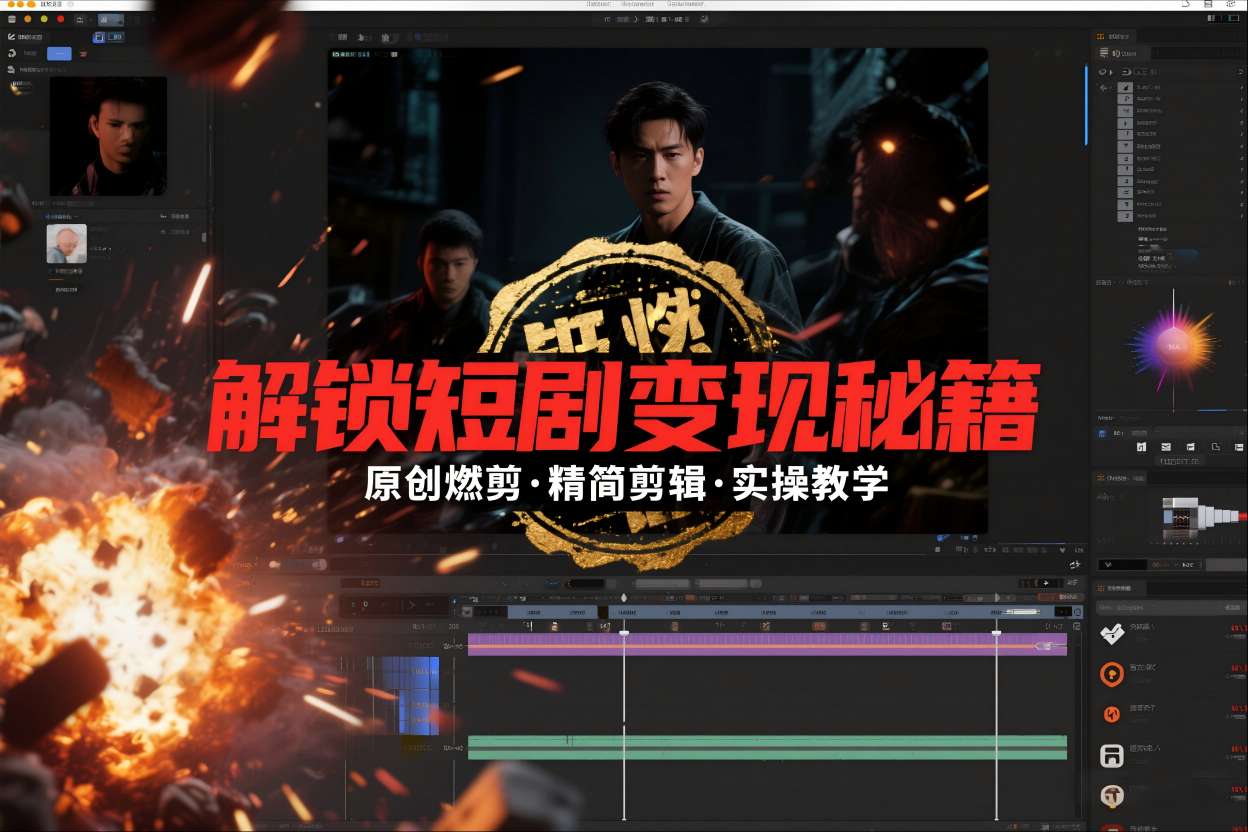 短剧拉新之原创燃剪精简剪辑实操课，解锁短剧变现秘籍-立业有术