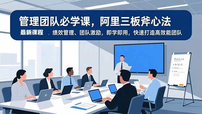（16929期）管理团队必学课，阿里三板斧心法、绩效管理、团队激励，即学即用，快速打造高效能团队-立业有术