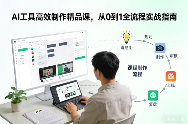AI工具高效制作精品课，从0到1全流程实战指南-立业有术