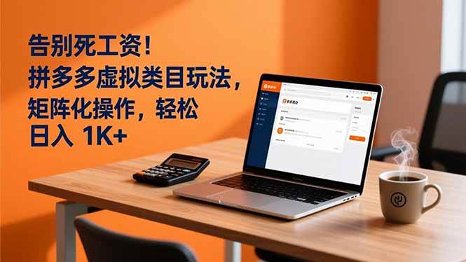 （16943期）告别死工资！拼多多虚拟类目玩法，矩阵化操作，轻松日入 1K+-立业有术