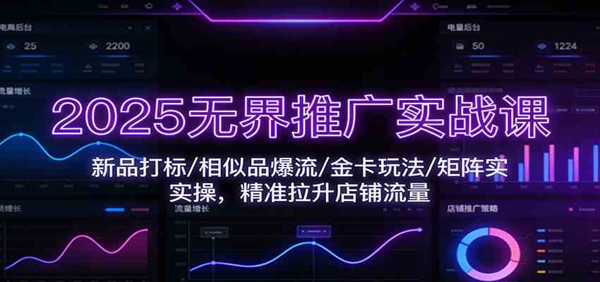 2025无界推广实战课：新品打标/相似品爆流/金卡玩法/矩阵实操，精准拉升店铺流量-立业有术
