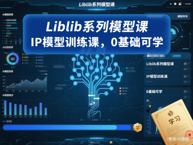 Liblib系列模型课，IP模型训练课，0基础可学-立业有术