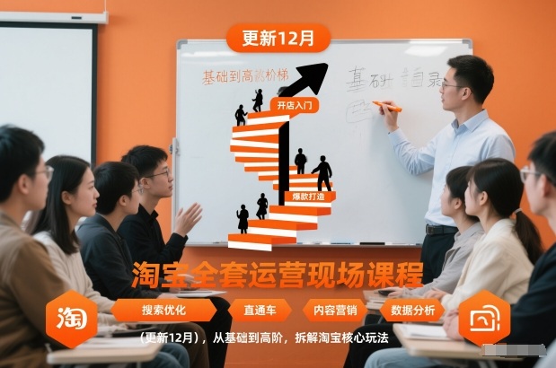 淘宝全套运营现场课程（更新12月），从基础到高阶，拆解淘宝核心玩法-立业有术