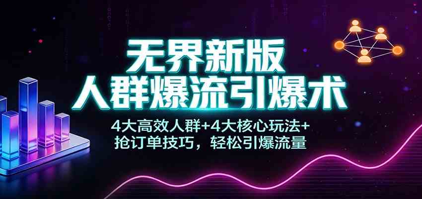 无界新版人群爆流引爆术：4大高效人群+4大核心玩法+抢订单技巧，轻松引爆流量-立业有术