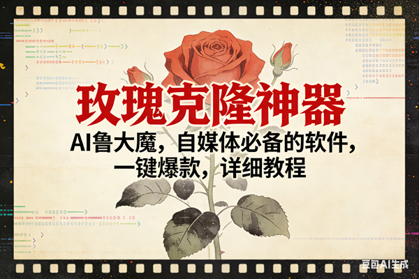 （17000期）玫瑰克隆神器，ai鲁大魔，自媒体必备，一键爆款，详细使用教程-立业有术