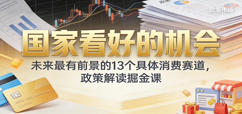 公众号付费文章：国家看好的机会，未来最有前景的13个具体消费赛道，政策解读掘金课-立业有术