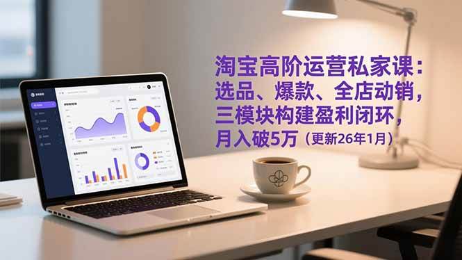 （17016期）淘宝高阶运营私家课：选品、爆款、全店动销，三模块构建盈利闭环，月入破5万（更新26年1月）-立业有术