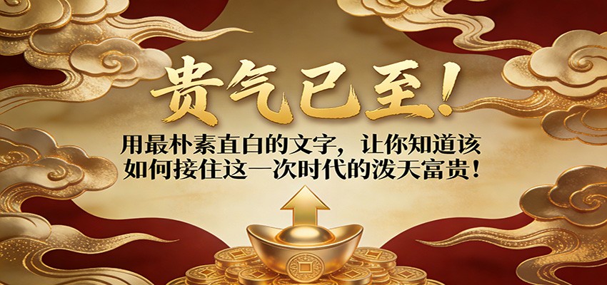 付费文章：贵气已至！用最朴素直白的文字，让你知道该如何接住这一次时代的泼天富贵！-立业有术